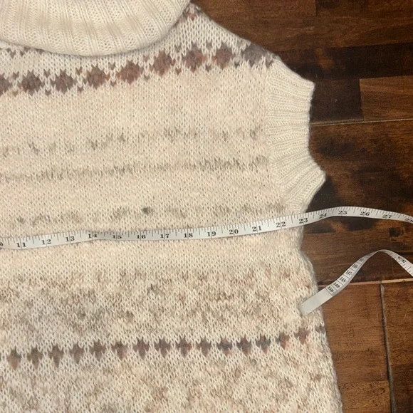Free People Cream and Tan Cowl Neck Sweater - Picture 6 of 8